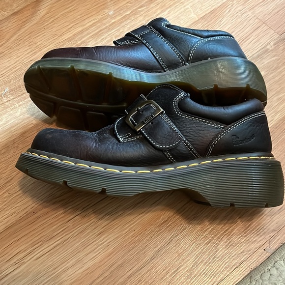 Dr. Martens 3A78 Dark Brown Leather Monk Strap Y2K Chunky Y2K Platform Oxford - Picture 7 of 7